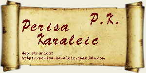 Periša Karaleić vizit kartica
